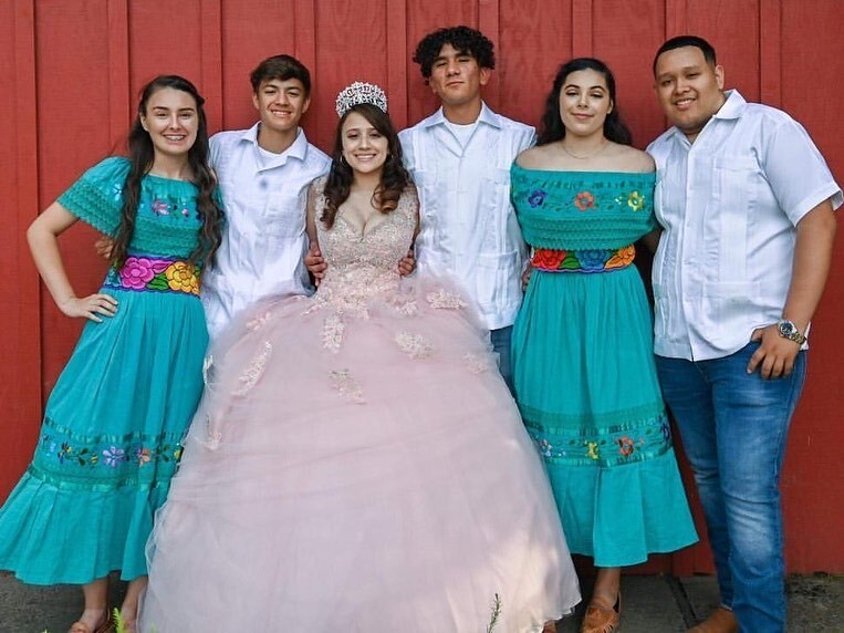 Models wearing a color dresses